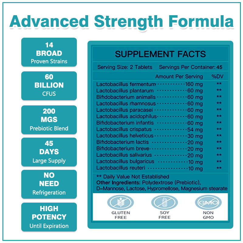 পুরুষদের প্রোবায়োটিক ক্যাপসুলগুলি স্বাস্থ্যের জন্য ফুসকুড়ি এবং গ্যাস হ্রাস করে