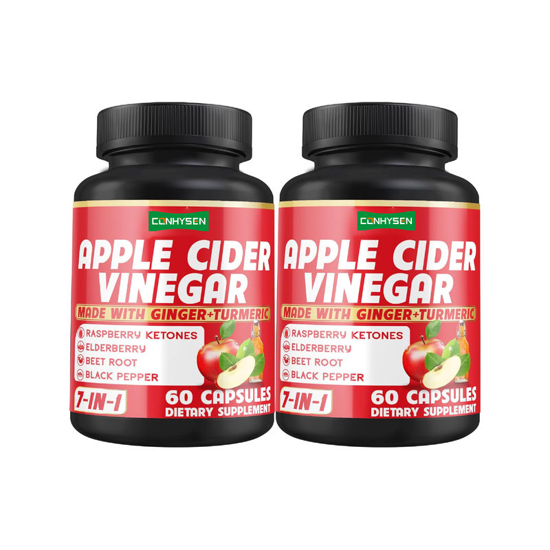৭-ইন-১ আপেল সিডার ভিনেগার কমপ্লেক্স হলুদ আদা রাস্পবেরি কিটোন সহ ডিটক্স অনাক্রম্যতা হজম স্বাস্থ্যকে সমর্থন করে