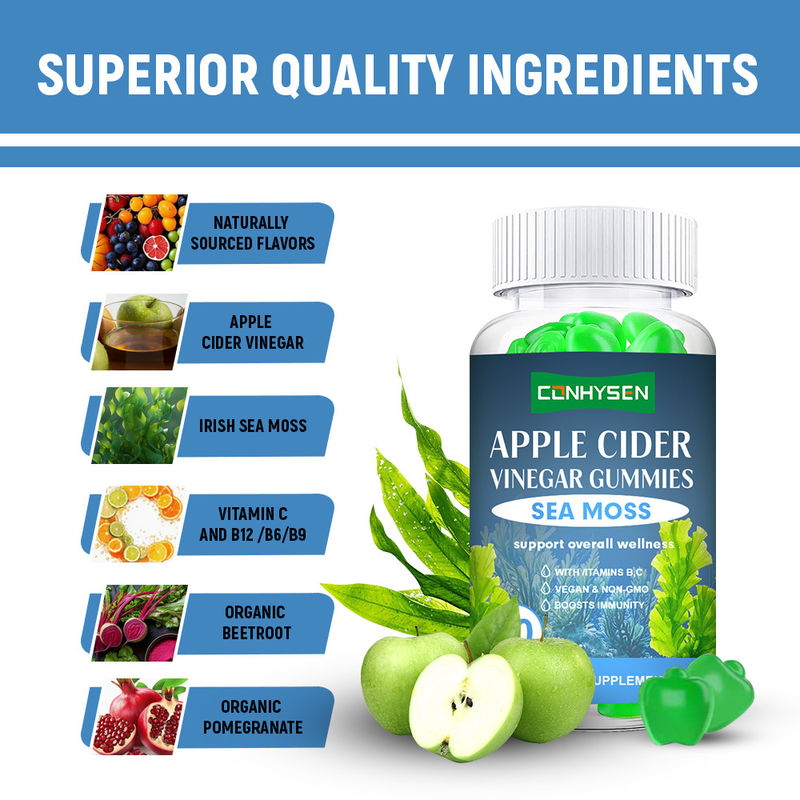 ভিটামিন বি সি সহ সমুদ্রের ময়ূর গাম্মি কারখানা পাইকারি শক্তি পুনর্নির্মাণ সমর্থন