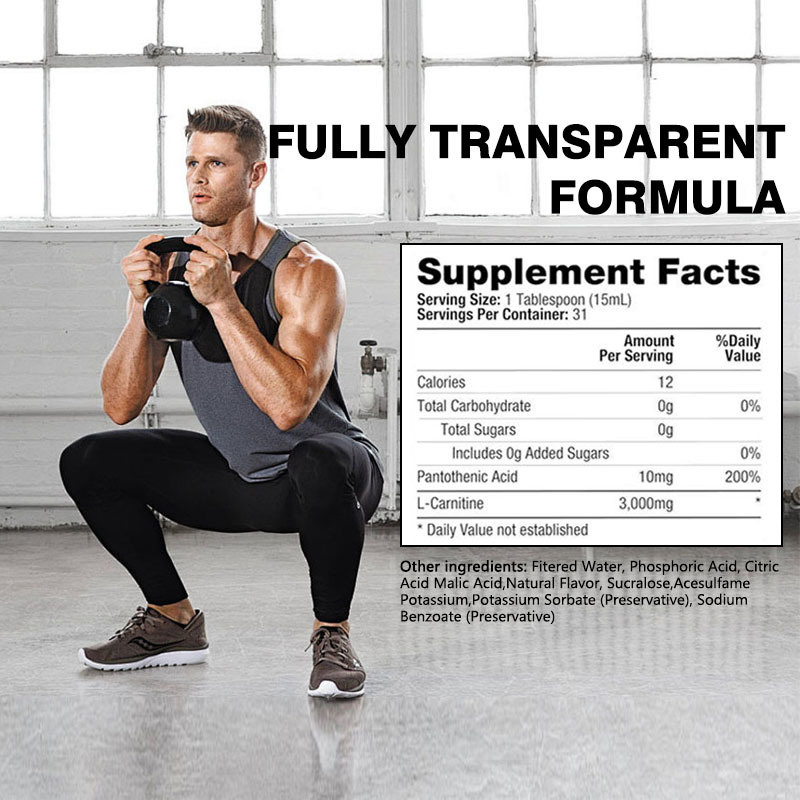 পাইকারি কাস্টমাইজেশন এল-কার্নিটাইন লিকুইড শট ফ্যাট মেটাবলিজম এবং শক্তি উৎপাদন বাড়ায়