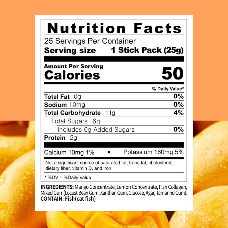 মঙ্গো সহ কোলাজেন জেলি জয়েন্ট এবং হাড়ের স্বাস্থ্যকে সমর্থন করে কাস্টম ব্র্যান্ডেড