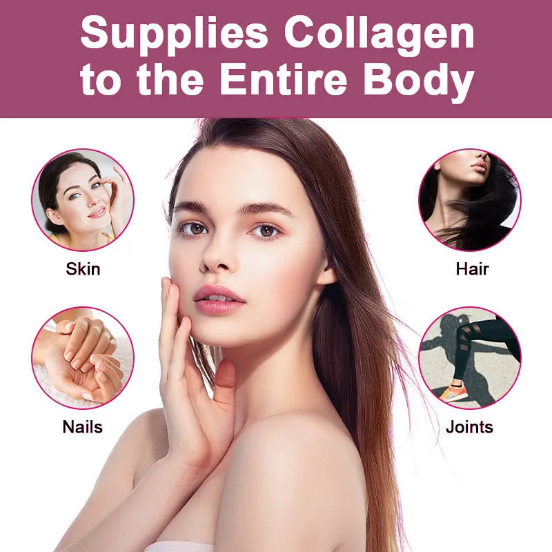 কাস্টমাইজড প্রাইভেট লেবেল ৬০ টুকরা কোলাজেন গামিস বিউটি ফুড সাপ্লিমেন্ট ফর অ্যাডাল্ট হেয়ার স্কিন হেলথ সুগার-বালেন্সড বোতলজাত