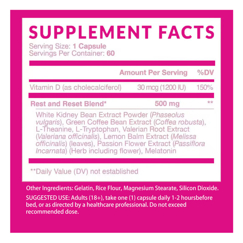 OEM Night Time Fat Burner Capsules Weight Loss Capsules Health Detox Cleanse Weight Loss Suppress Appetite Boost Metabolism