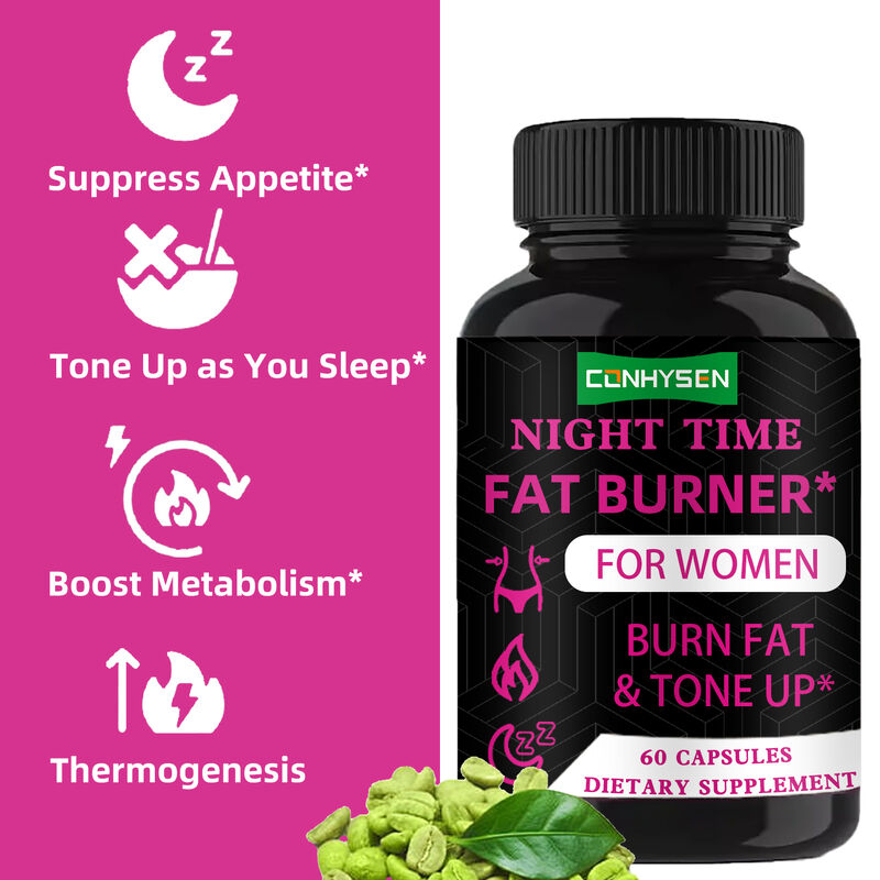 OEM Night Time Fat Burner Capsules Weight Loss Capsules Health Detox Cleanse Weight Loss Suppress Appetite Boost Metabolism