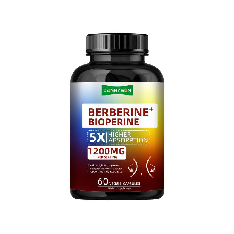 High Quality Berberine HCI Root Supplements Capsules ,Healthy Weight Management Berberine Bioperine Capsules Dietary Fiber