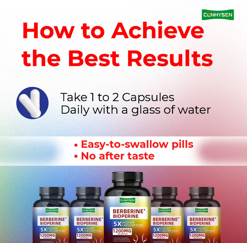 High Quality Berberine HCI Root Supplements Capsules ,Healthy Weight Management Berberine Bioperine Capsules Dietary Fiber