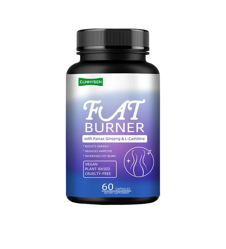 পুরুষদের জন্য শীর্ষ মানের ফ্যাট বার্নার সম্পূরক মহিলাদের সাথে প্যানাক্স জিনসেং, এল-কার্নিটিন এক্সট্র্যাক্ট 60 নিরামিষ চর্বি খাদ্যতালিকাগত ফাইবার