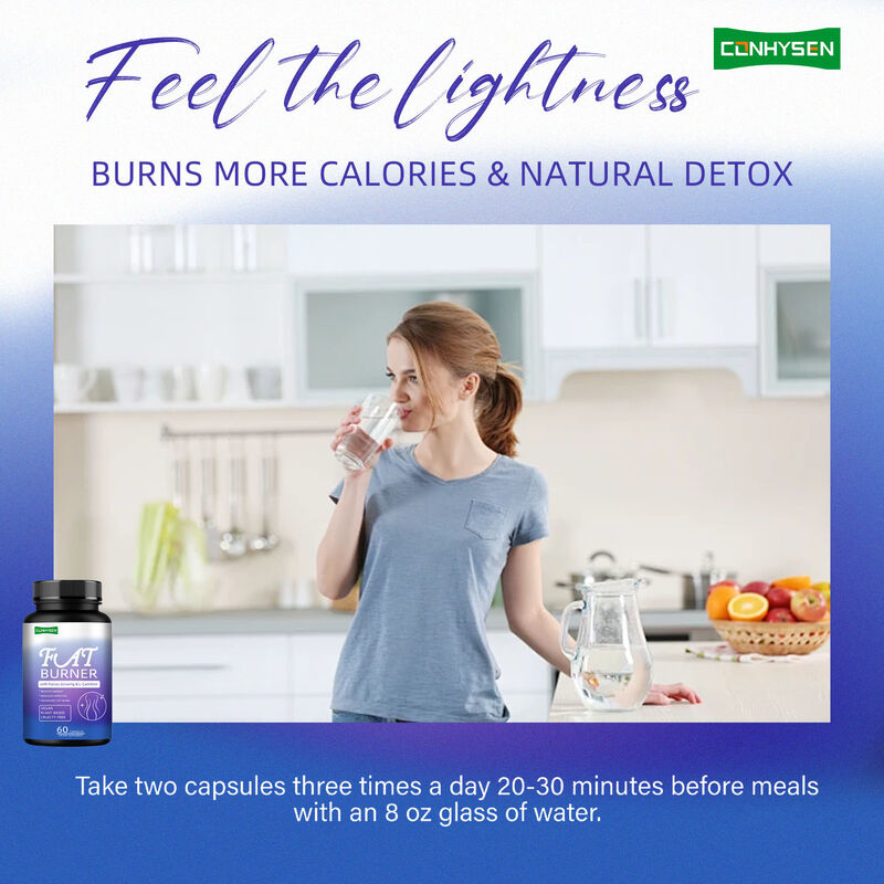 পুরুষদের জন্য শীর্ষ মানের ফ্যাট বার্নার সম্পূরক মহিলাদের সাথে প্যানাক্স জিনসেং, এল-কার্নিটিন এক্সট্র্যাক্ট 60 নিরামিষ চর্বি খাদ্যতালিকাগত ফাইবার