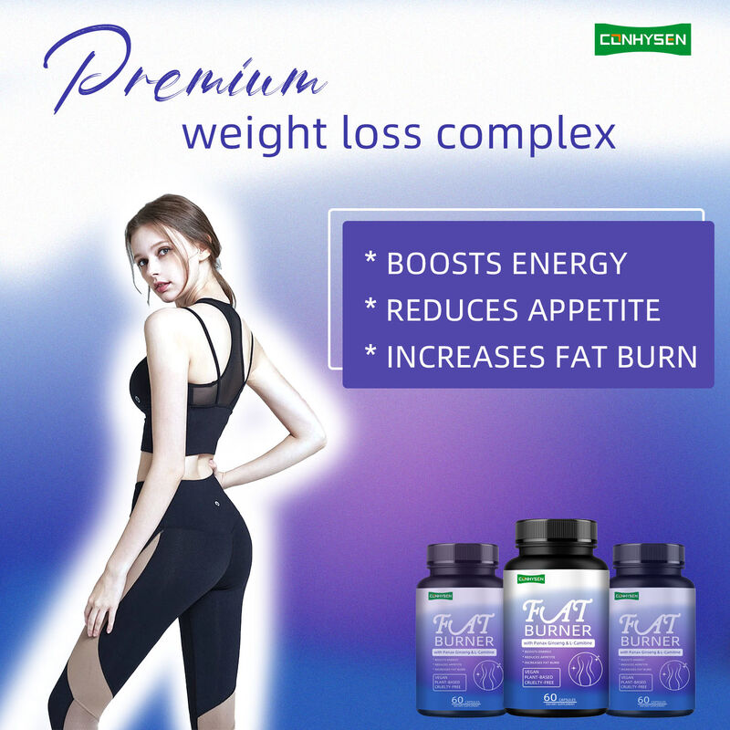 পুরুষদের জন্য শীর্ষ মানের ফ্যাট বার্নার সম্পূরক মহিলাদের সাথে প্যানাক্স জিনসেং, এল-কার্নিটিন এক্সট্র্যাক্ট 60 নিরামিষ চর্বি খাদ্যতালিকাগত ফাইবার