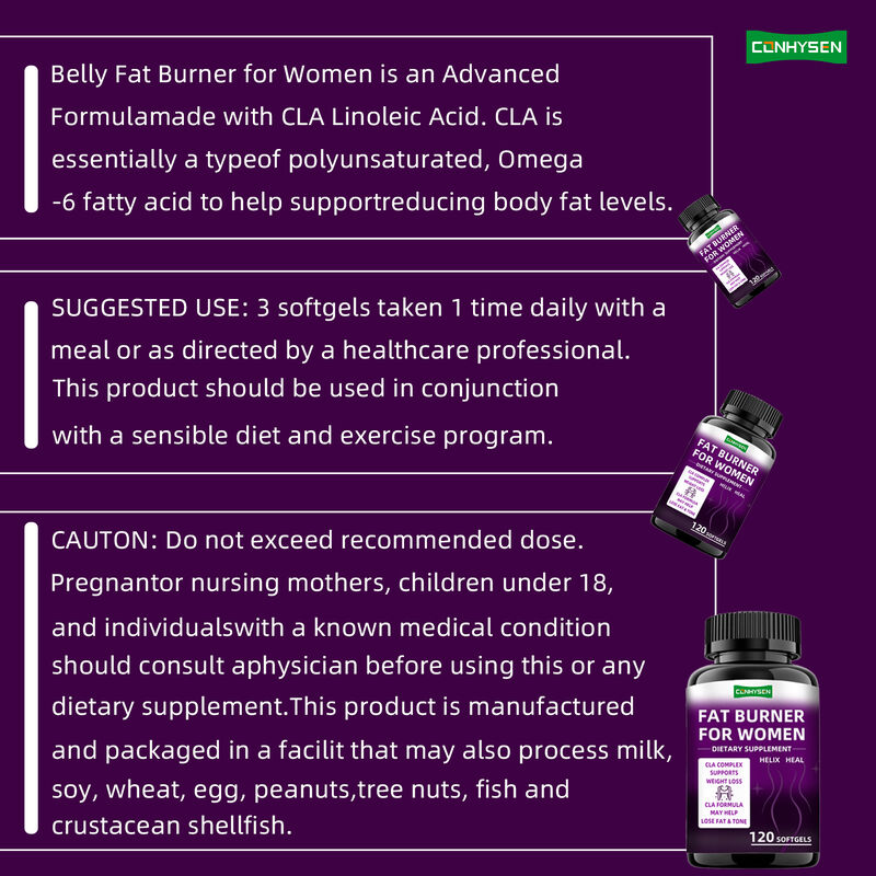 প্রাইভেট লেবেল ফ্যাট বার্নার ক্যাপসুল সিএলএ কমপ্লেক্স খাদ্যতালিকাগত সম্পূরক মহিলাদের জন্য পেশী বৃদ্ধি ওজন হ্রাস পিল খাদ্যতালিকাগত ফাইবার