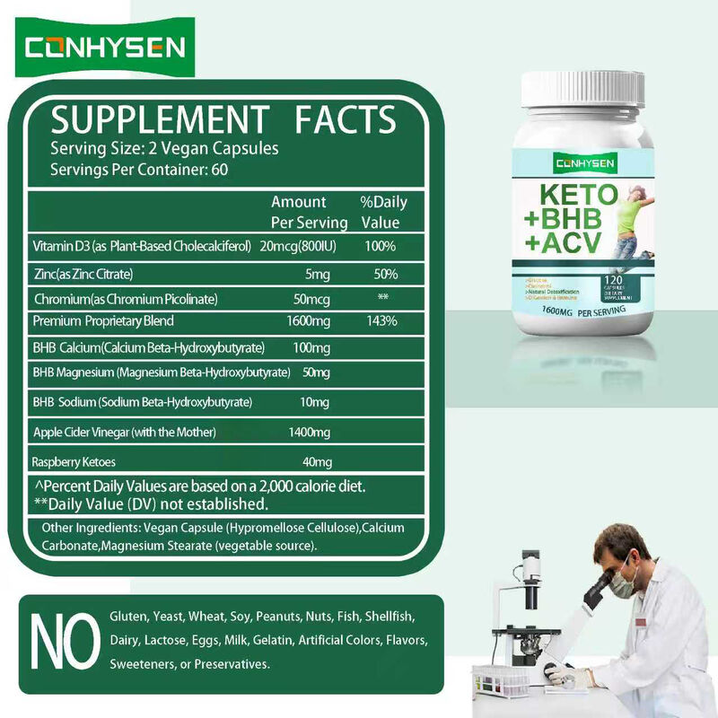 বেসরকারী লেবেল কেটো এসিভি বিএইচবি খাদ্যতালিকাগত ফাইবার সম্পূরক ক্যাপসুল কেটো বিএইচবি ক্যাপসুল ওজন হ্রাস সম্পূরক খাদ্যতালিকাগত ক্যাপসুল