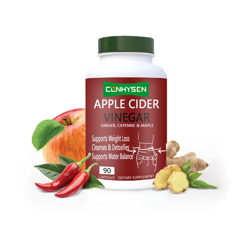 কারখানার প্রত্যক্ষ বিক্রয় ই এম বডি ম্যানেজমেন্ট হজম ও ওজন নিয়ন্ত্রণের জন্য সহায়ক আপেল সিডার ভিনেগার ক্যাপসুল