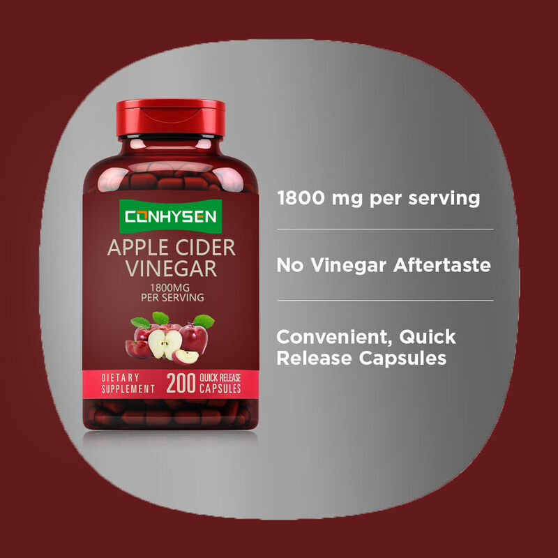 OEM/ODM ACV Supplement Support Digestion & Detox Weight Management Apple Cider Vinegar Capsules for Men Women