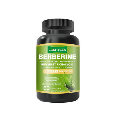 OEM/ODM 1300mg বারবেরিন ক্যাপসুল ১৩-ইন-১ স্বাস্থ্যকর রক্তের জন্য সহায়ক গ্রিন টি এক্সট্রাক্ট সাপ্লিমেন্ট