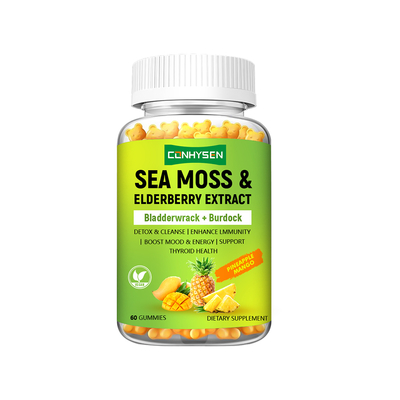 সৈকত শ্যাওলার (Sea Moss) গামি, থাইরয়েড স্বাস্থ্য বজায় রাখে, ইএম/ওডিএম সরবরাহকারী, সাথে ব্ল্যাডারর্যাক