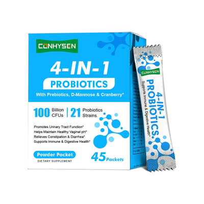 কারখানার 4-ইন-1 প্রোবায়োটিকস পাউডার ডি-ম্যানোস কাস্টম ব্র্যান্ডেড পিএইচ ভারসাম্য বজায় রাখুন