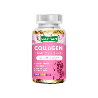 200 মিলিগ্রাম কোলাজেন ক্যাপসুল প্রিমিয়াম কাস্টম স্ট্রং নখ উজ্জ্বল ত্বক সরবরাহকারী